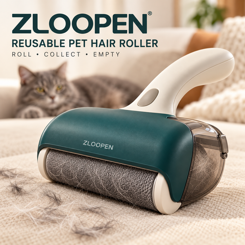 ZLOOPEN® Pet Hair Remover Roller – Reusable Cleaning Tool for Sofas, Clothes and Car Upholstery