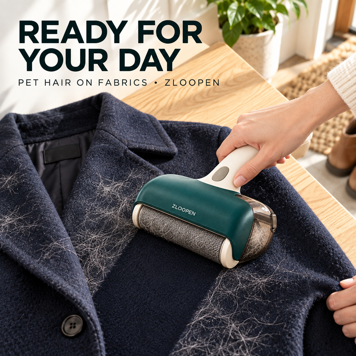 ZLOOPEN® Pet Hair Remover Roller – Reusable Cleaning Tool for Sofas, Clothes and Car Upholstery