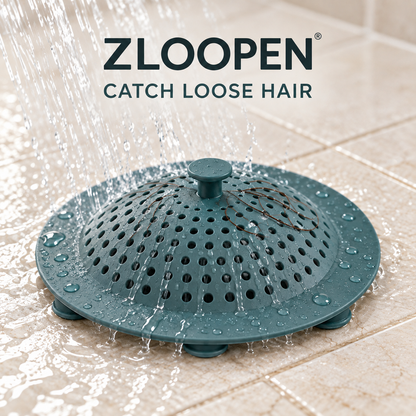 ZLOOPEN® Shower Drain Hair Catcher – Silicone Drain Cover with Easy-Lift Tab