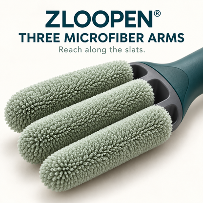 ZLOOPEN® Blind Cleaning Brush – 3-Arm Microfiber Duster with Removable Sleeves