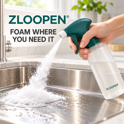 ZLOOPEN® Refillable Foam Spray Bottle – Trigger Sprayer with Mesh Nozzle