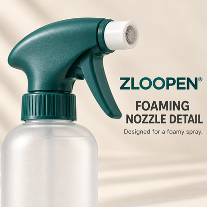 ZLOOPEN® Refillable Foam Spray Bottle – Trigger Sprayer with Mesh Nozzle